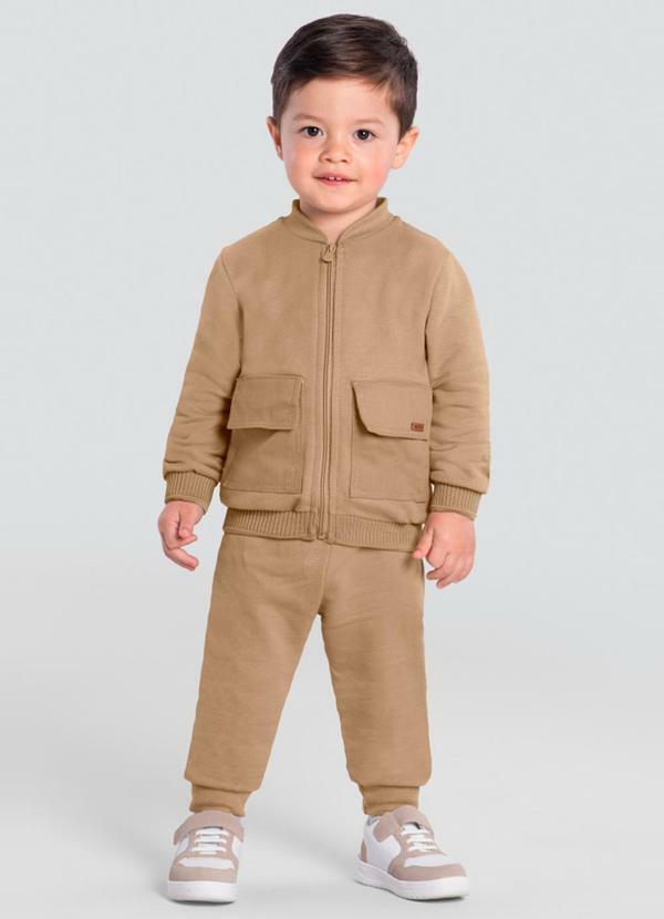 Brandili Mundi - Conjunto Infantil Menino em Sarja Marrom