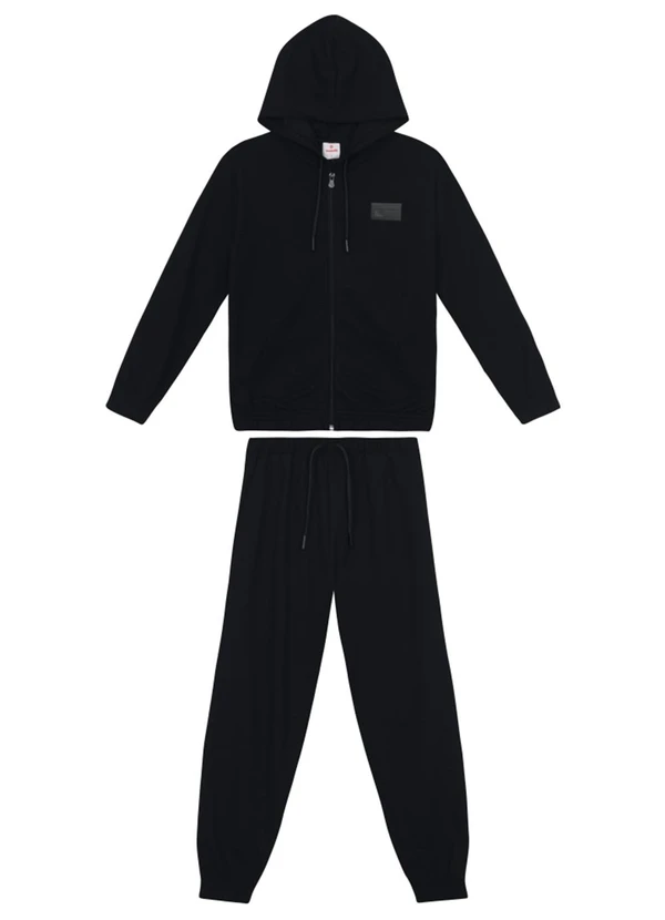 Brandili - Conjunto Infantil Menino em Suedine Preto
