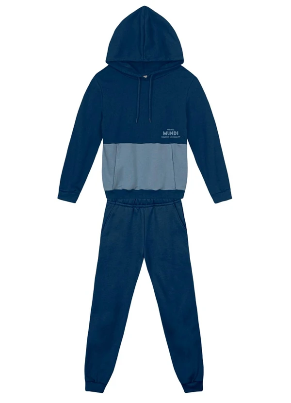 Brandili Mundi - Conjunto Infantil Menino em TricolineAzul