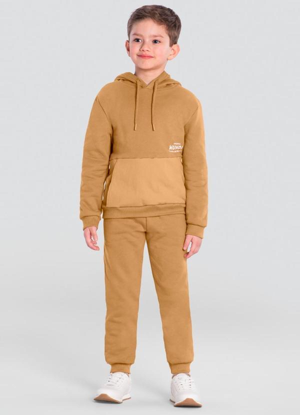 Mundi - Conjunto Infantil Menino em TricolineMarrom
