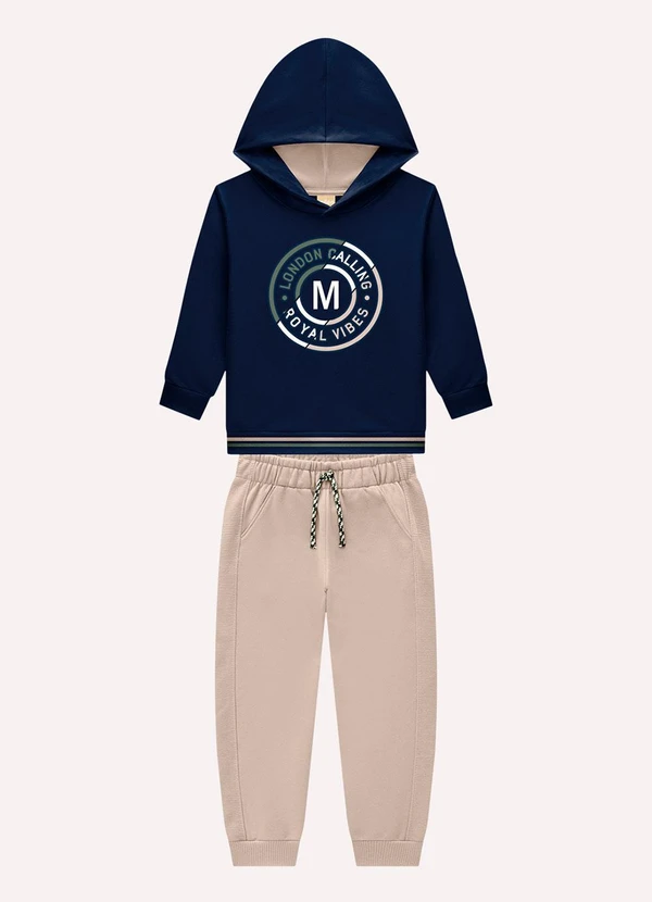 Milon - Conjunto Infantil Menino Embossing Azul