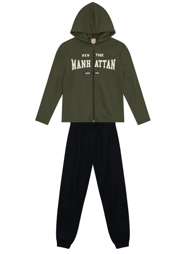 Brandili - Conjunto Infantil Menino EscritaVerde