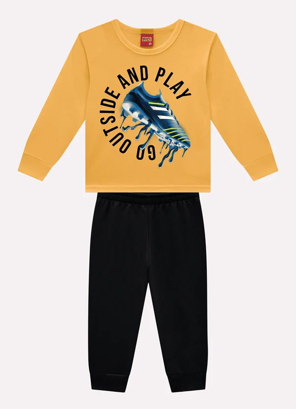 Kyly - Conjunto Infantil Menino Estampa Amarelo