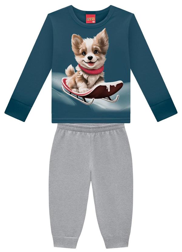 Kyly - Conjunto Infantil Menino Estampa Azul