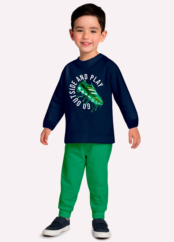 Kyly - Conjunto Infantil Menino Estampa Azul