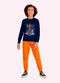 Kyly - Conjunto Infantil Menino Estampa Bege - variação: Azul