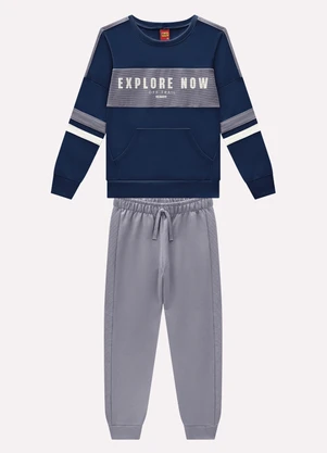 Kyly - Conjunto Infantil Menino Estampa Azul - KYLY