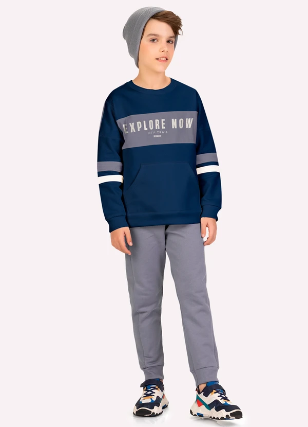 Kyly - Conjunto Infantil Menino Estampa Azul