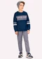Kyly - Conjunto Infantil Menino Estampa Vermelho - variação: Azul