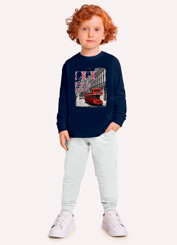 Milon - Conjunto Infantil Menino Estampa Azul