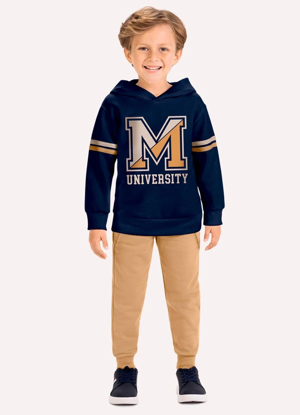 Milon - Conjunto Infantil Menino Estampa Azul