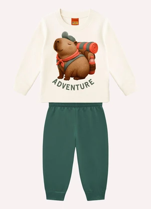 Kyly - Conjunto Infantil Menino Estampa Bege - KYLY