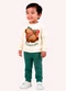 Kyly - Conjunto Infantil Menino Estampa Azul - variação: Bege