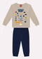 Kyly - Conjunto Infantil Menino Estampa Azul - variação: Bege
