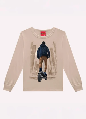 Kyly - Conjunto Infantil Menino Estampa Bege - KYLY