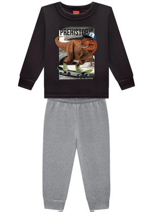 Kyly - Conjunto Infantil Menino Estampa Cinza - KYLY