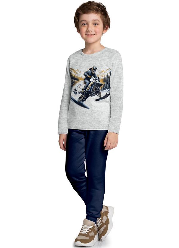Kyly - Conjunto Infantil Menino Estampa Cinza