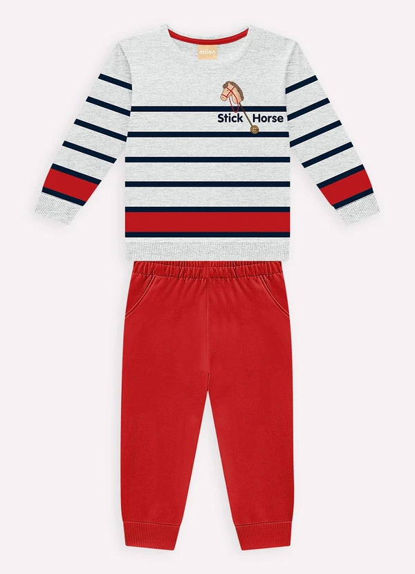 Milon - Conjunto Infantil Menino Estampa Cinza 2