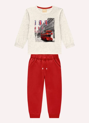 Milon - Conjunto Infantil Menino Estampa Cinza - MILON