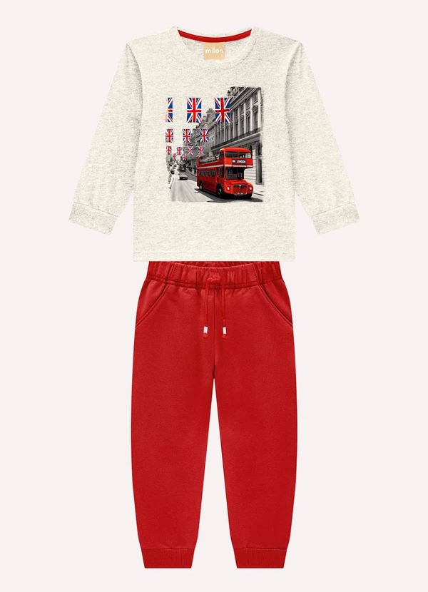 Milon - Conjunto Infantil Menino Estampa Cinza
