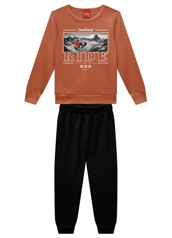 Kyly - Conjunto Infantil Menino Estampa Laranja 1