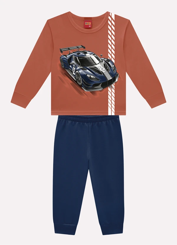 Kyly - Conjunto Infantil Menino Estampa Laranja