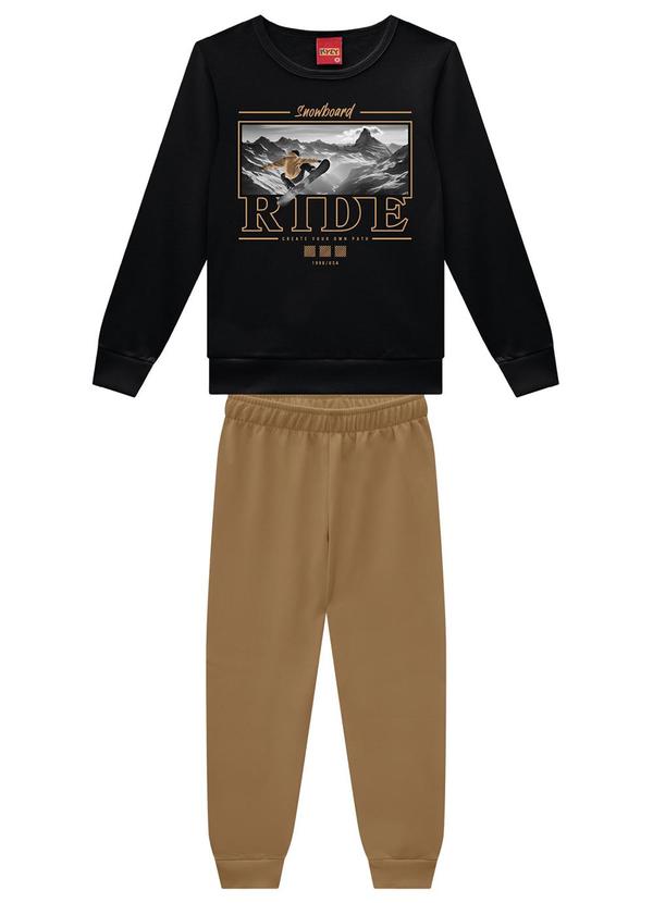 Kyly - Conjunto Infantil Menino Estampa Preto