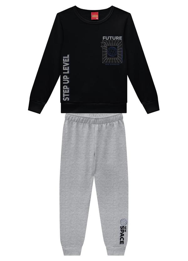 Kyly - Conjunto Infantil Menino Estampa Preto