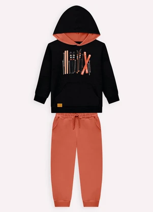 Milon - Conjunto Infantil Menino Estampa Preto - MILON