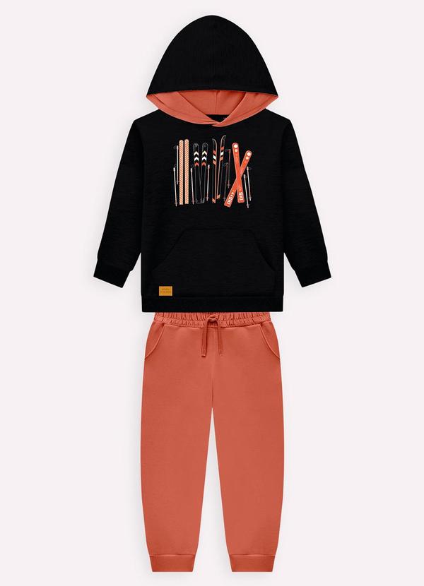 Milon - Conjunto Infantil Menino Estampa Preto