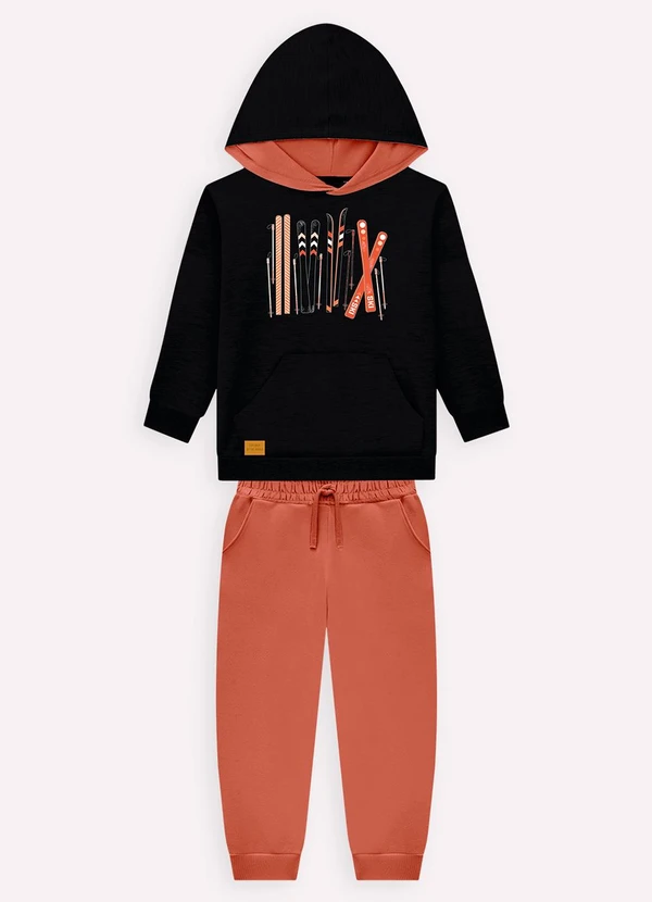 Milon - Conjunto Infantil Menino Estampa Preto