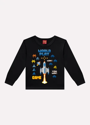 Kyly - Conjunto Infantil Menino Estampa Preto - KYLY