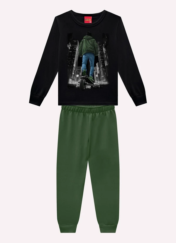 Kyly - Conjunto Infantil Menino Estampa Preto