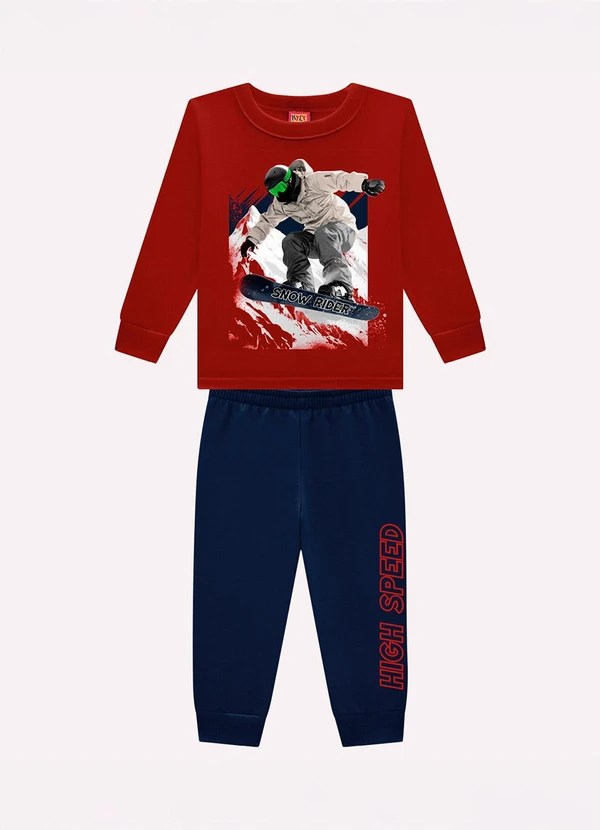 Kyly - Conjunto Infantil Menino Estampa Vermelho