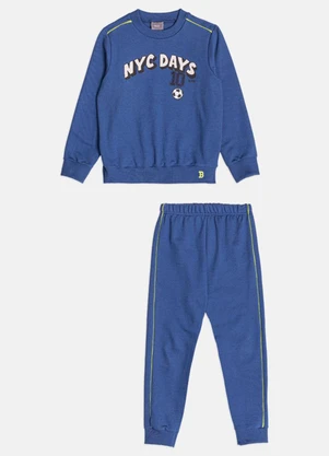 Bimbi - Conjunto Infantil Menino Estampado Azul - BIMBI