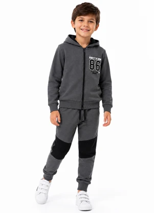 Rosa Azul - Conjunto Infantil Menino Game On Inverno Chumbo - ROSA AZUL