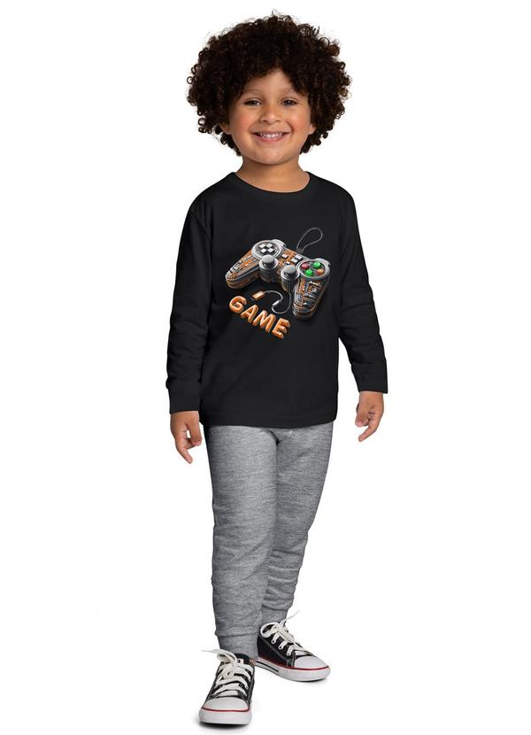 Kyly - Conjunto Infantil Menino Game Preto
