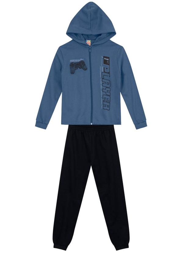Brandili - Conjunto Infantil Menino Gamer Azul