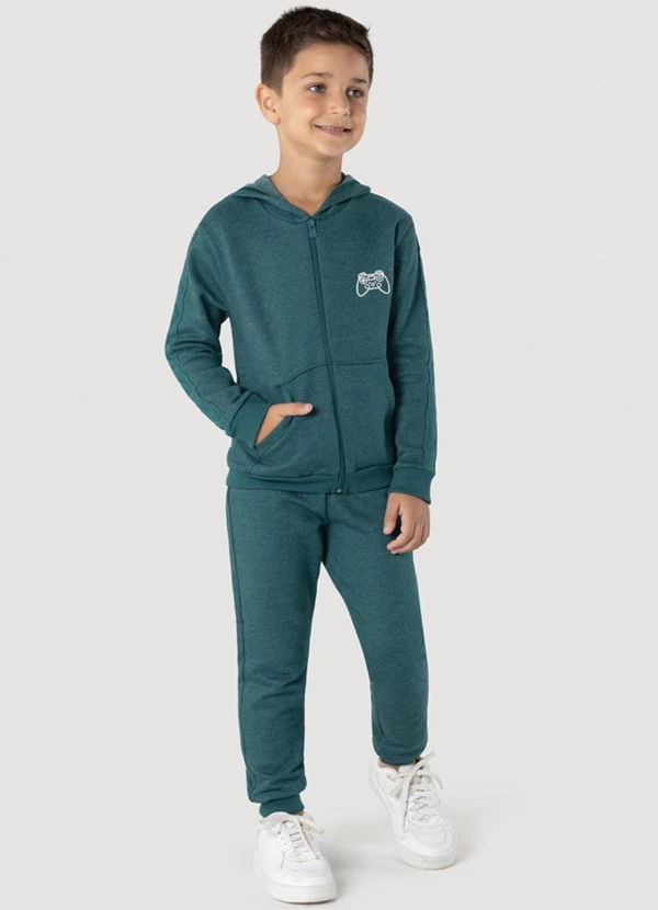 Brandili - Conjunto Infantil Menino Gamer Verde