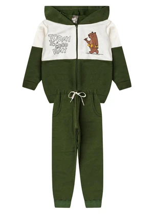 Rosa Azul - Conjunto Infantil Menino Good Day Verde Militar - ROSA AZUL