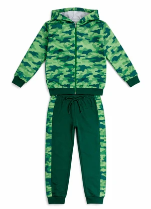 Rosa Azul - Conjunto Infantil Menino Inverno Camuflado Verde - ROSA AZUL