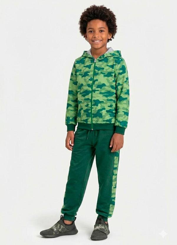 Rosa Azul - Conjunto Infantil Menino Inverno Camuflado Verde