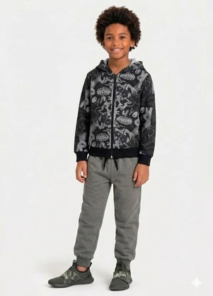 Rosa Azul - Conjunto Infantil Menino Inverno Dino Cinza - ROSA AZUL