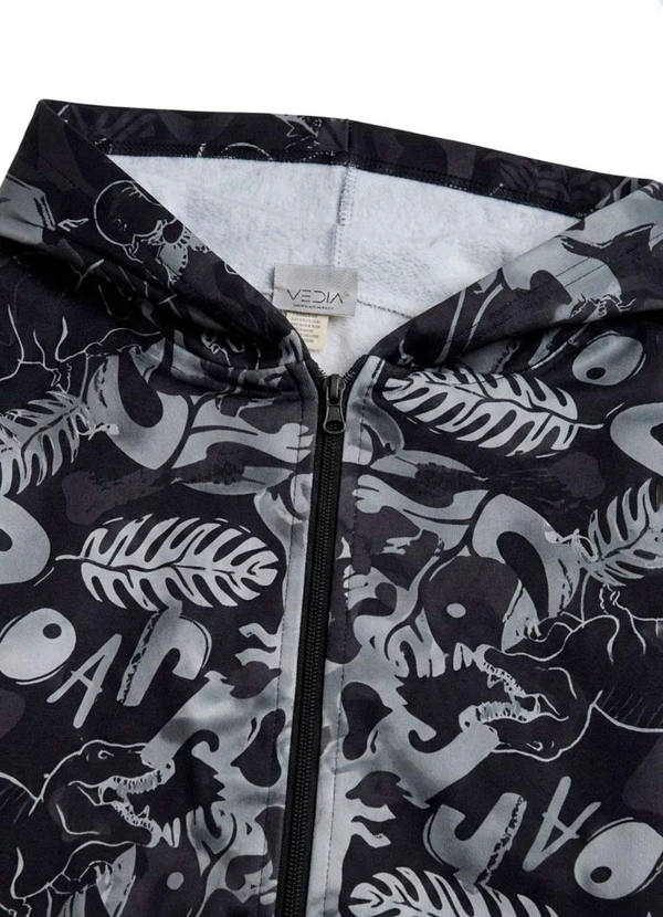 Rosa Azul - Conjunto Infantil Menino Inverno Dino Cinza 3