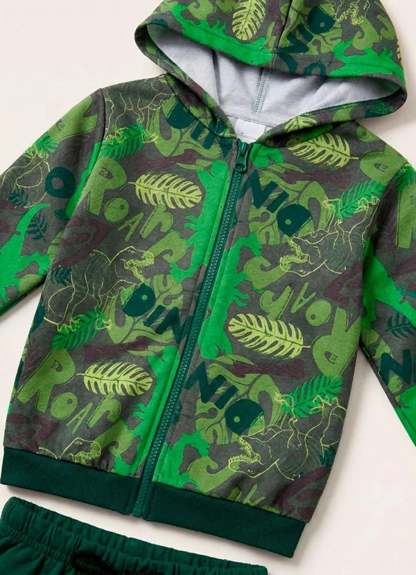 Rosa Azul - Conjunto Infantil Menino Inverno Dino Verde 5