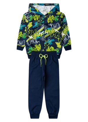 Rosa Azul - Conjunto Infantil Menino Inverno Estampa Azul - ROSA AZUL