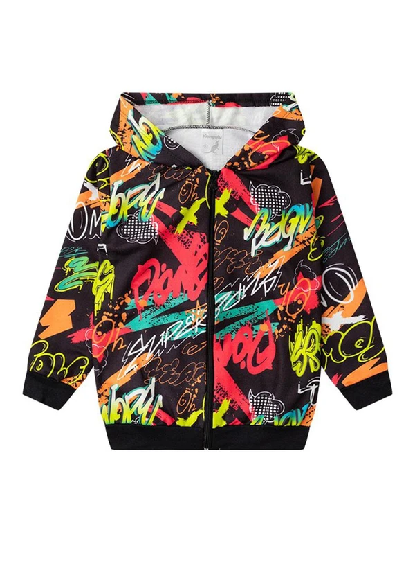 Rosa Azul - Conjunto Infantil Menino Inverno Estampa Preto 2