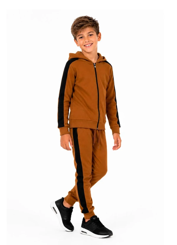 Rosa Azul - Conjunto Infantil Menino Inverno Kangulu Caramelo