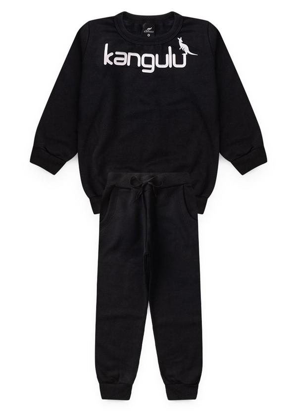 Rosa Azul - Conjunto Infantil Menino Inverno Kangulu Preto