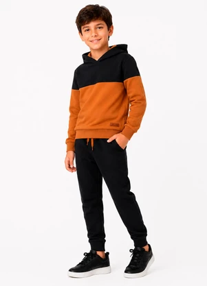 Rosa Azul - Conjunto Infantil Menino Inverno Kangulu Preto - ROSA AZUL